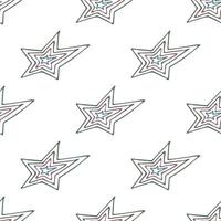 Seamless pattern with cute stars doodle for decorative print, wrapping paper, greeting cards, wallpaper and fabric vector