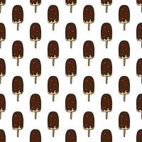 Seamless pattern with ice cream doodle for decorative print, wrapping paper, greeting cards, wallpaper and fabric vector