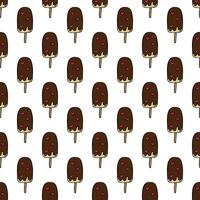 Seamless pattern with ice cream doodle for decorative print, wrapping paper, greeting cards, wallpaper and fabric vector