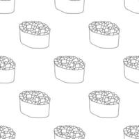 Seamless pattern with sushi for decorative print, wrapping paper, menu, wallpaper and fabric vector