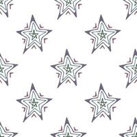 Seamless pattern with cute stars doodle for decorative print, wrapping paper, greeting cards, wallpaper and fabric vector
