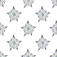 Seamless pattern with cute stars doodle for decorative print, wrapping paper, greeting cards, wallpaper and fabric vector