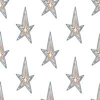 Seamless pattern with cute stars doodle for decorative print, wrapping paper, greeting cards, wallpaper and fabric vector