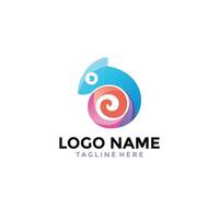 Chameleon Logo Design Template vector