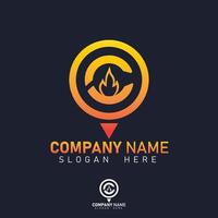 Fire flame logo icon design template vector