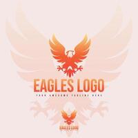 águila logo modelo mínimo águila ilustración vector