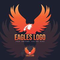 Eagle Logo Template Minimal Eagle Illustration vector