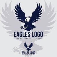 águila logo modelo mínimo águila ilustración vector