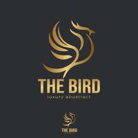 logo illustration gold bird gradient colorful style vector