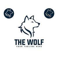 plantilla de icono de diseño de logotipo de lobo vector