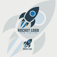 llustration Rocket logo Colorful Style vector