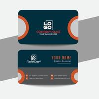 modern black and white business card design vector