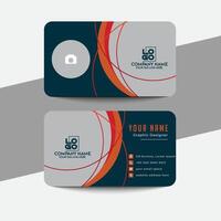 modern black and white business card design vector