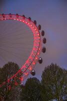 London - 02 08 2018 A photo of London Eye at night