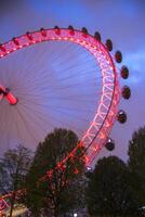 London - 02 08 2018 A photo of London Eye at night