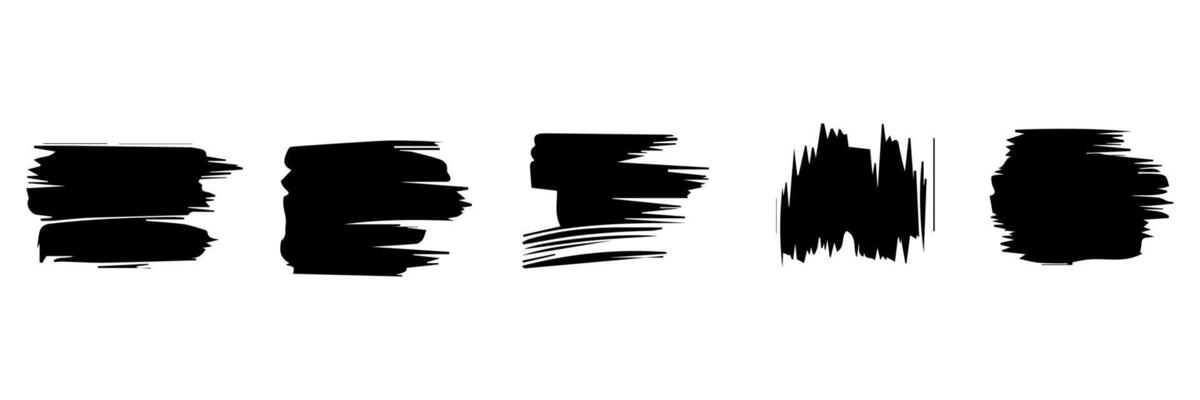 Black paint brush stroke, ink splatter and artistic design elements. Dirty watercolor texture, box, frame, grunge background, splash or creative shape for social media. Abstract drawing.