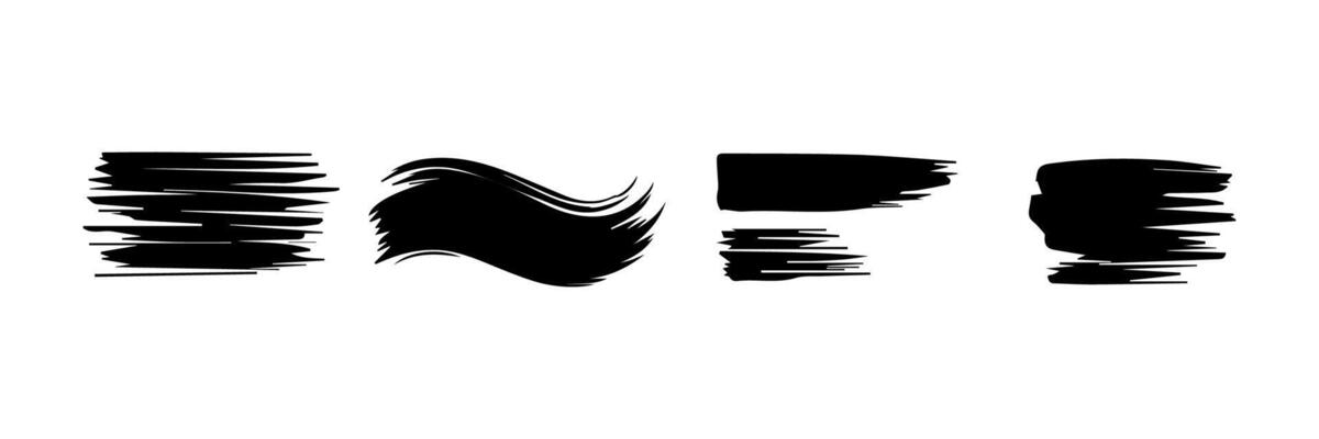 Black paint brush stroke, ink splatter and artistic design elements. Dirty watercolor texture, box, frame, grunge background, splash or creative shape for social media. Abstract drawing.