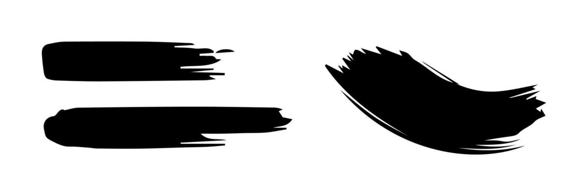 Black paint brush stroke, ink splatter and artistic design elements. Dirty watercolor texture, box, frame, grunge background, splash or creative shape for social media. Abstract drawing.