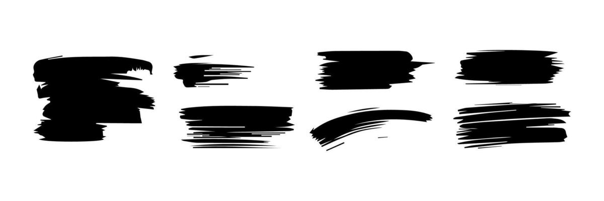 Black paint brush stroke, ink splatter and artistic design elements. Dirty watercolor texture, box, frame, grunge background, splash or creative shape for social media. Abstract drawing.