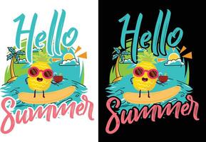 diseño de camiseta de verano vector