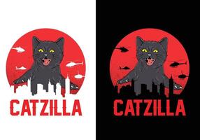 diseño de camiseta de gato vector