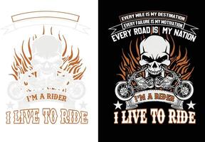 Motorbike T-Shirt Design vector