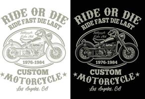 diseño de camiseta de moto vector