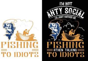 Fishing T-Shirt Design vector