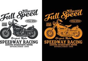 Motorbike T-Shirt Design vector