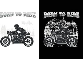 Motorbike T-Shirt Design vector