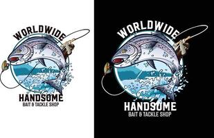 Fishing t-shirt design vector