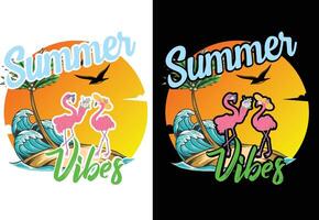 diseño de camiseta de verano vector