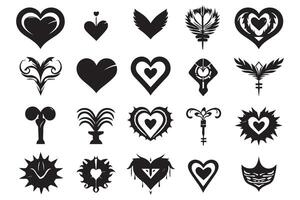 love silhouette design bundle se vector