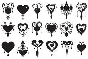 love silhouette design bundle se vector