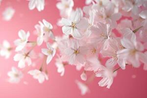 beautiful image of spring white cherry flower photo