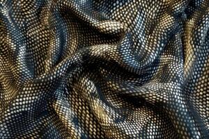 Texture of snake skin fabric photo