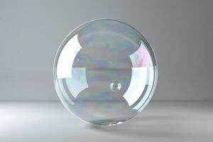 soap bubble on gray background photo