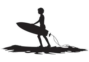Surfing Silhouette design white background pro vector