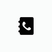 directorio telefónico contacto directorio icono vector