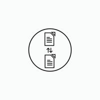 transfer file data with circle icon vector
