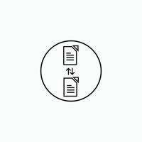 transfer file data with circle icon vector