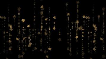 abstract award Gold Particles. shining neon lines star moving animation video