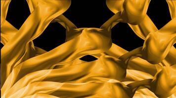 Abstract backgrounds golden edges line moving Digitally Generated loop animation video