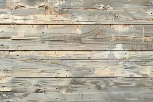 Cream wooden wall texture with old pattern top view. photo