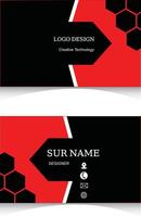 Red and Background visiting card vector