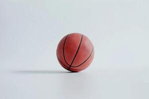 Photo of one basket ball isolated in white background