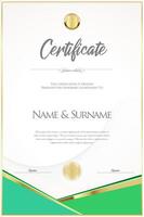 Certificate or diploma template retro design illustration vector