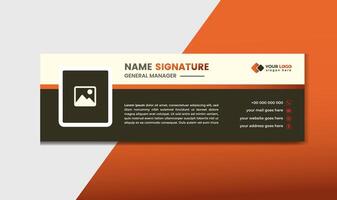 Unique Modern business Email Signature Design template banner vector