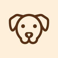 un dibujo de un perro con en marrón papel vector