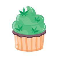 Cannabis Culture Flat Stickers vector